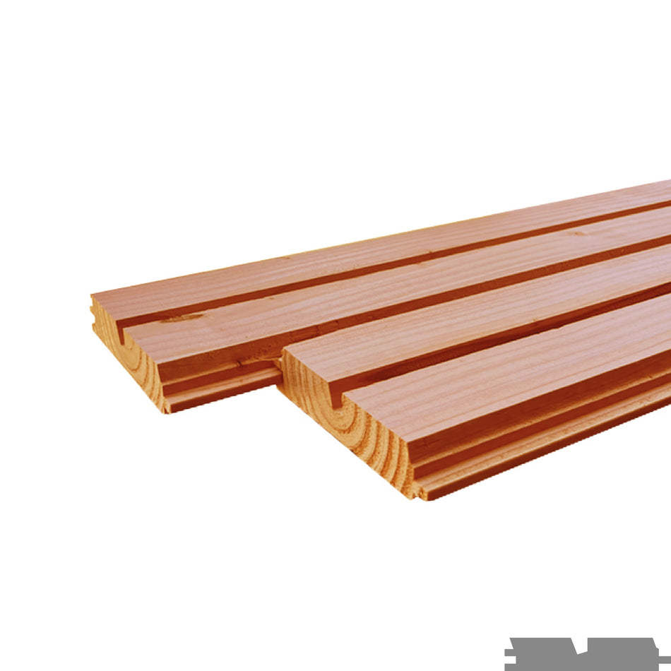 Douglas geschaafd dubbel rhombusprofiel