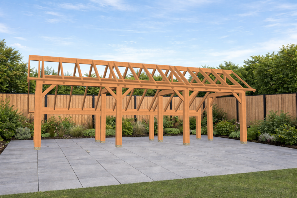 Bouwpakket kapschuur 900 x 400 cm